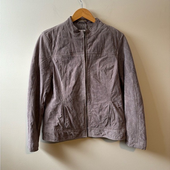 Ruff Hewn Taupe Leather Jacket - Picture 1 of 8